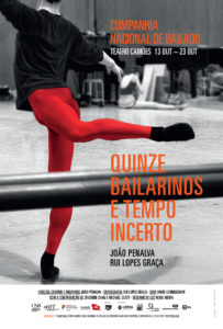 Companhia Nacional de Bailado apresenta QUINZE BAILARINOS E TEMPO INCERTO um espetáculo de dança do coreógrafo Rui Lopes Graça e João Penalva no Teatro Camões